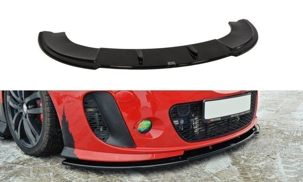 Image of Maxton Voor Bumper Lip Glanzend Zwart ABS Plastic Seat Leon