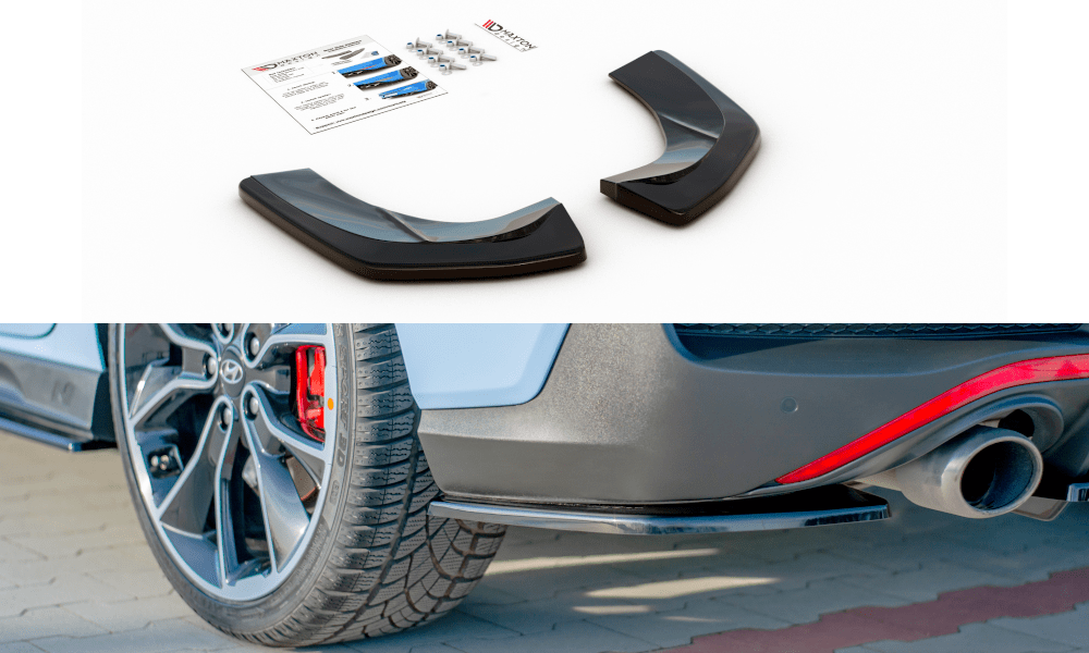 Image of Maxton Achter Bumper Lip Glanzend Zwart ABS Plastic Hyundai I30