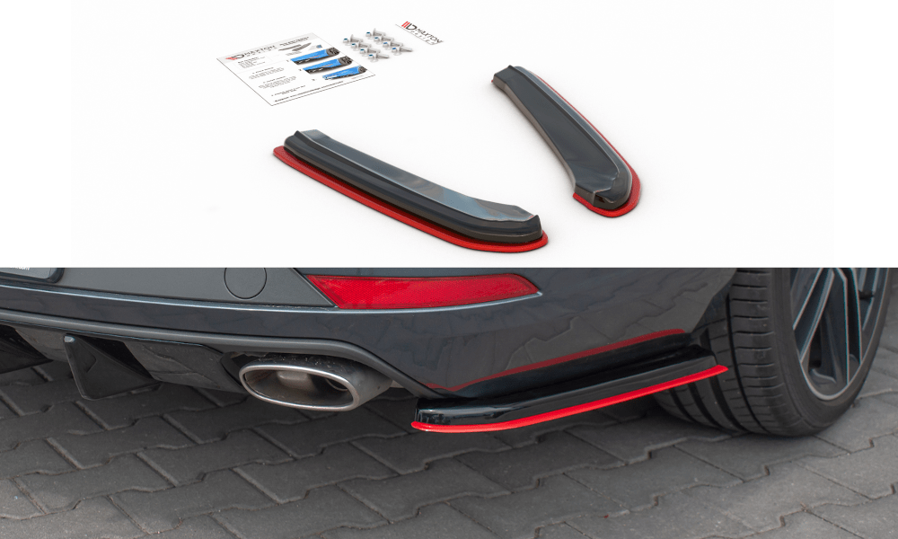 Image of Maxton Achter Bumper Lip V2 Zwart ABS Plastic Seat Leon Facelift