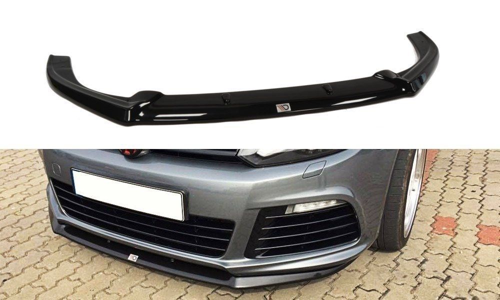 Image of Maxton Voor Bumper Lip Glanzend Zwart ABS Plastic Volkswagen Golf