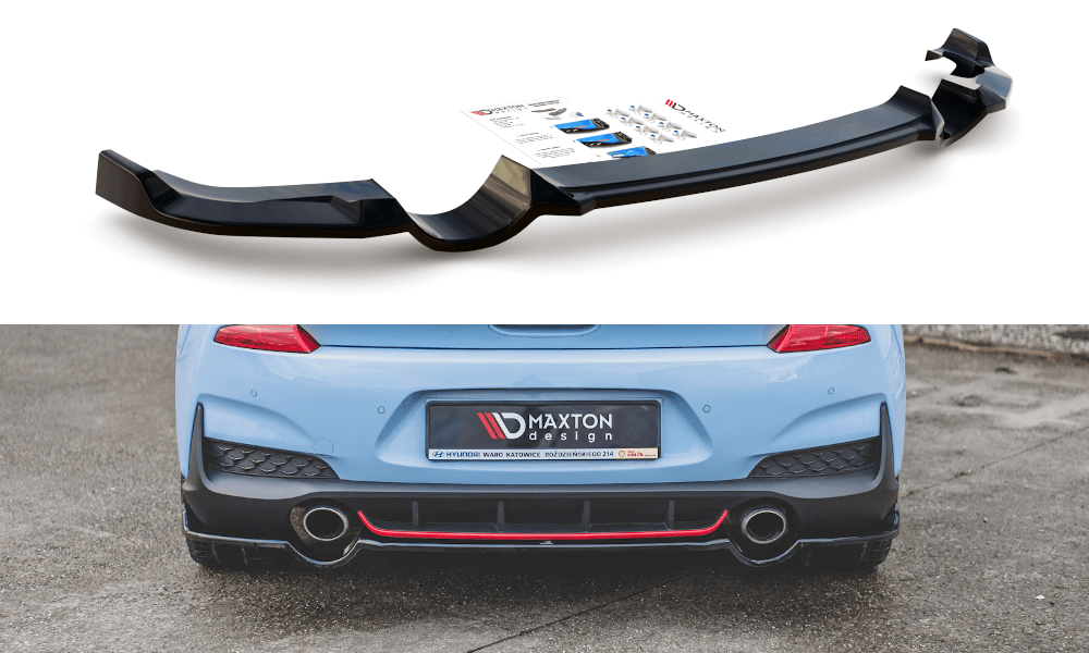 Image of Maxton Achter Bumper Lip Glanzend Zwart ABS Plastic Hyundai I30