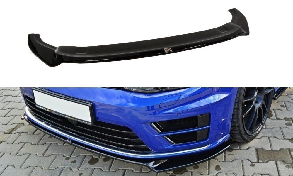 Image of Maxton Voor Bumper Lip V2 Glanzend Zwart ABS Plastic Volkswagen Golf Pre Facelift