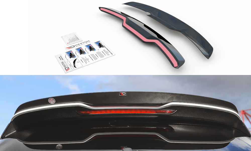 Image of Maxton Achter Spoiler Verlengstuk V2 Glanzend Zwart ABS Plastic Audi RS3