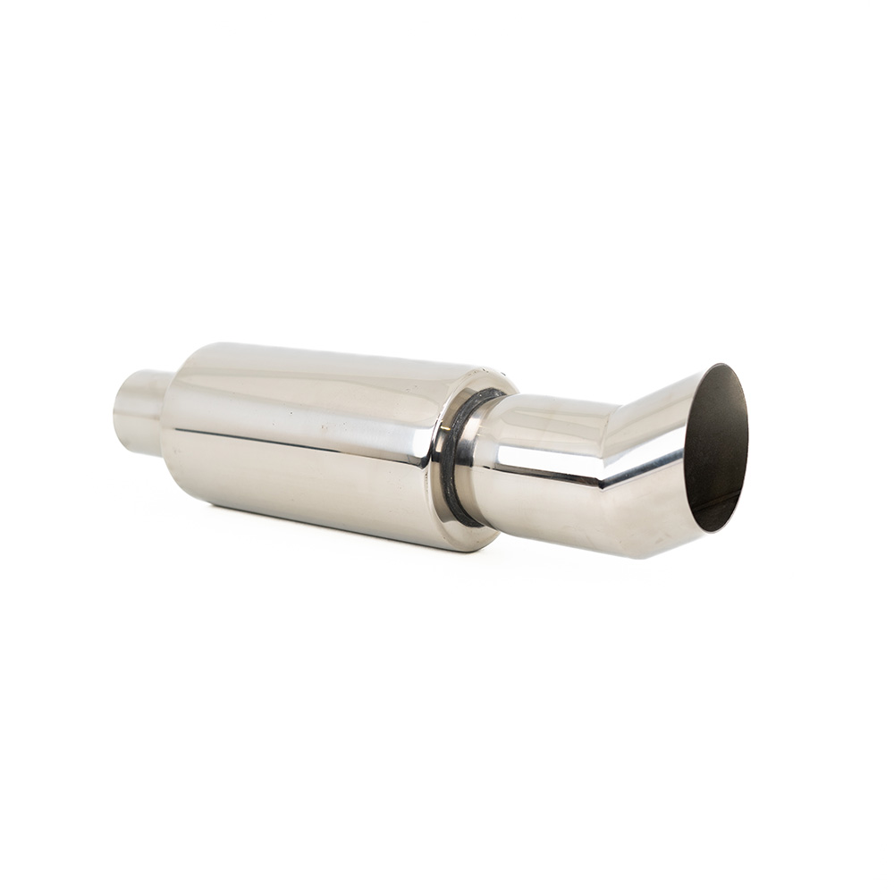 Image of SK-Import Achter Universele Uitlaat Demper DTM Style 60mm Roestvrij Staal