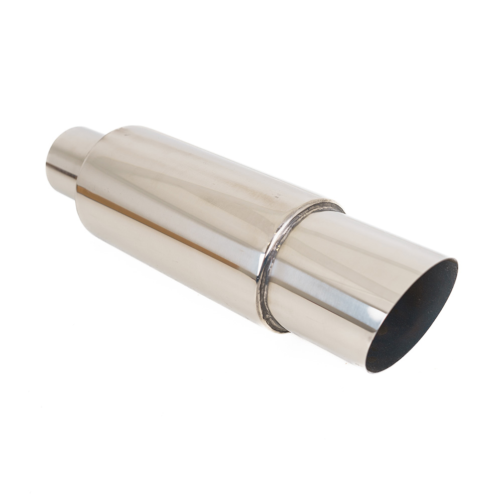 Image of SK-Import Achter Universele Uitlaat Demper 63.5mm Roestvrij Staal