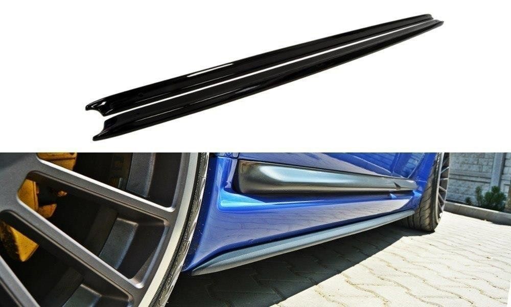 Image of Maxton Side Skirts Glanzend Zwart ABS Plastic Audi RS6