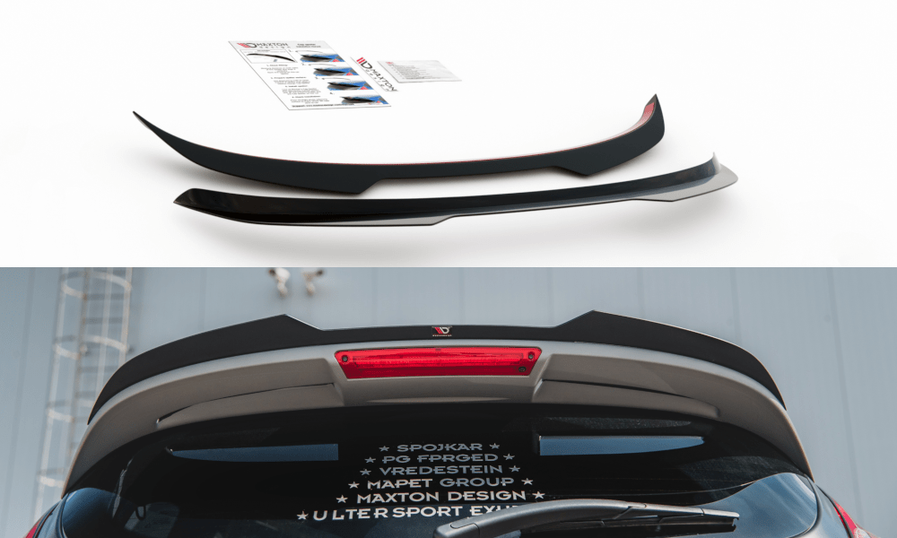 Image of Maxton Achter Spoiler Verlengstuk Black And White Edition Glanzend Zwart ABS Plastic Ford Fiesta Facelift