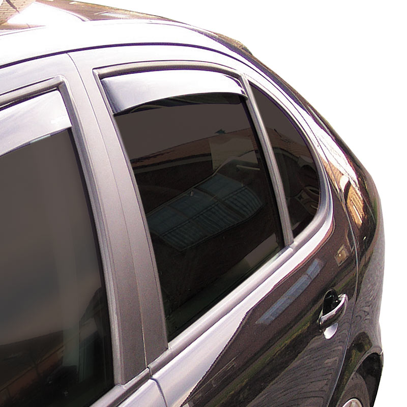 Image of Climair Achter Zijwindscherm Klem 5-Deurs Donker Kunststof Skoda Fabia