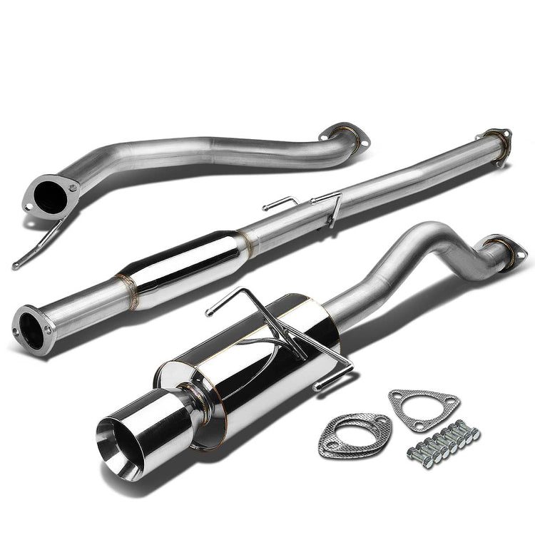 Image of SK-Import Cat-back Uitlaatsysteem Dubbelwandige Tip 57mm Roestvrij Staal Honda Integra