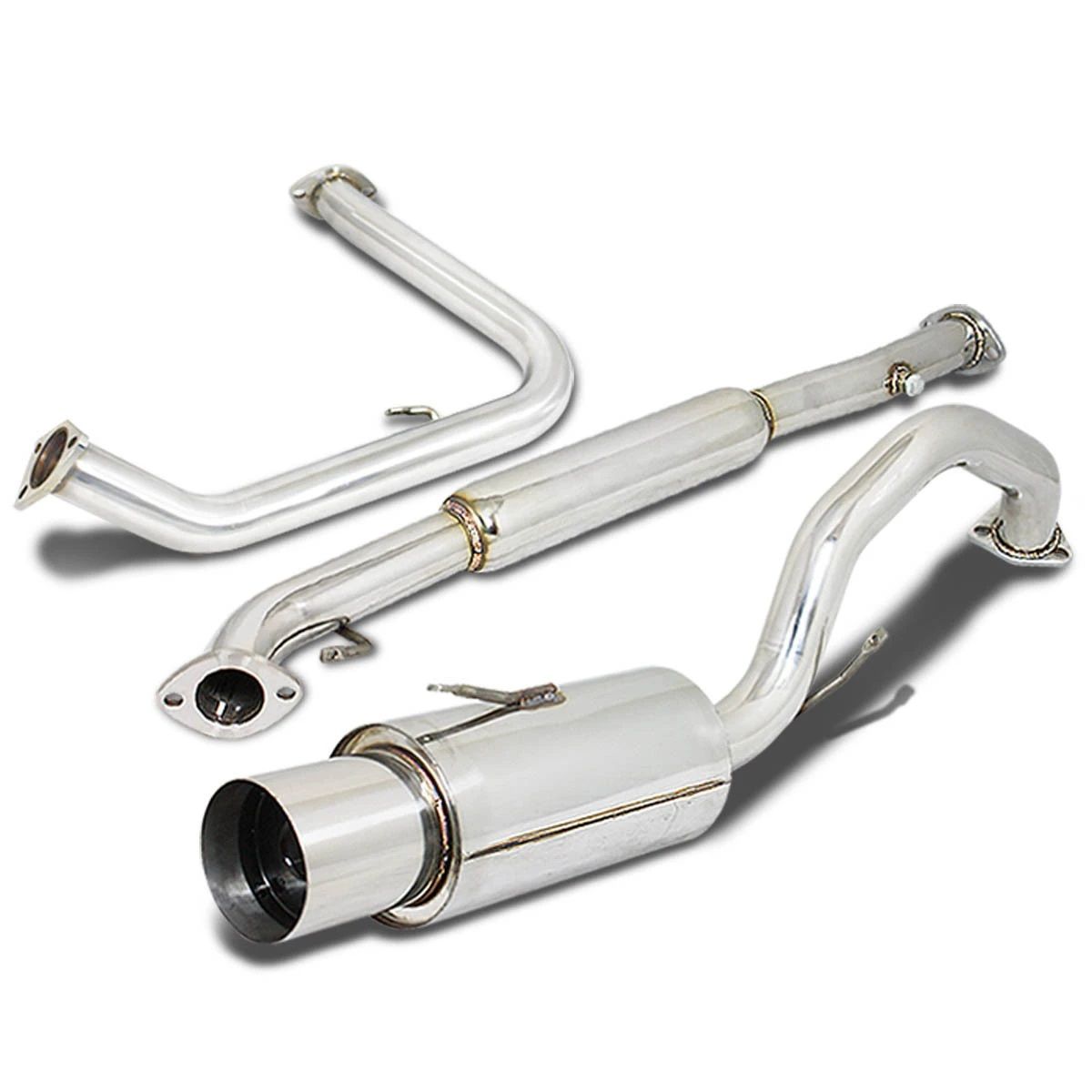 Image of SK-Import Cat-back Uitlaatsysteem 57mm Roestvrij Staal Mitsubishi Eclipse