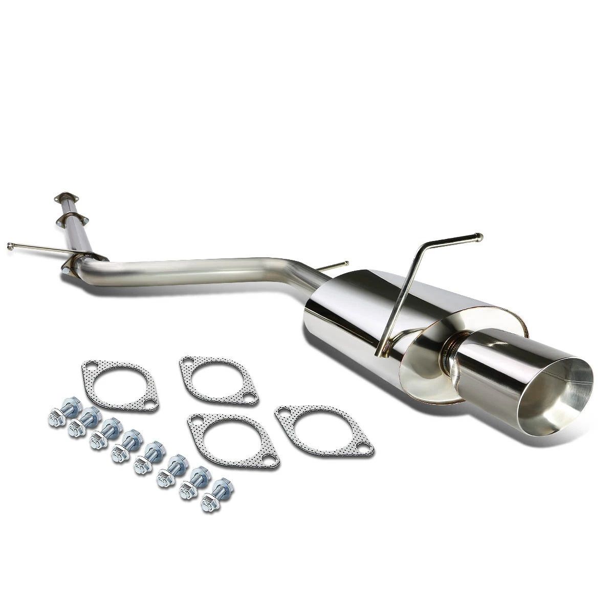 Image of SK-Import Cat-back Uitlaatsysteem RVS Dubbelwandige Uitlaat tip 57mm Roestvrij Staal Mitsubishi Eclipse
