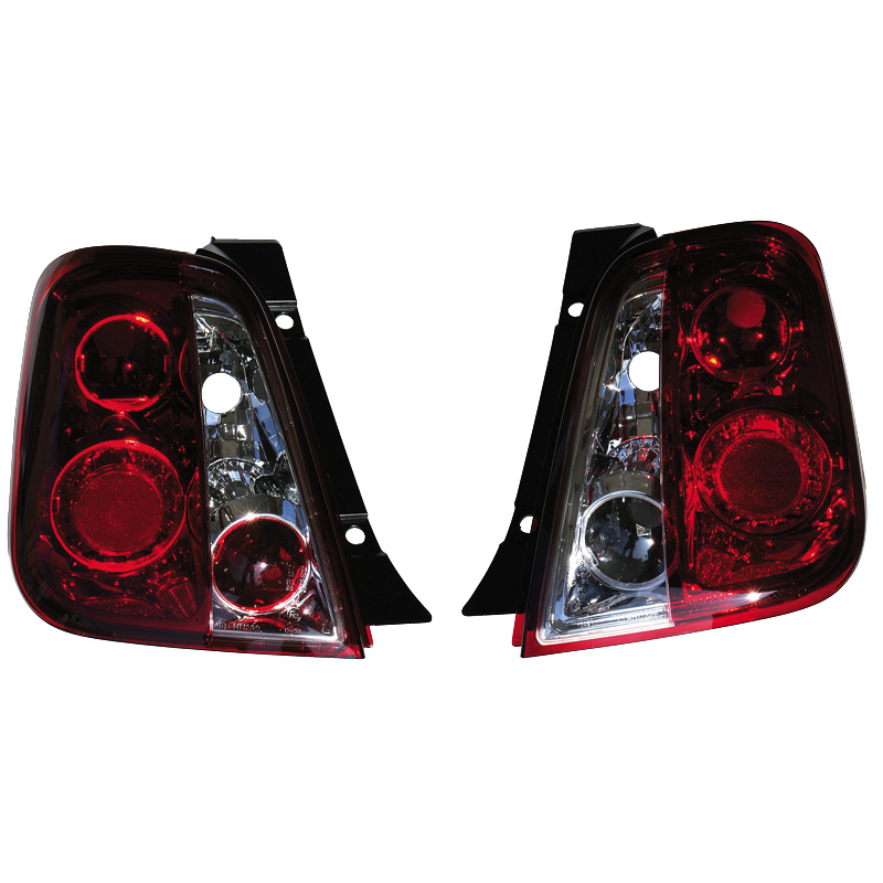 Image of SK-Import Achterlichten Rood Heldere Lens Fiat 500