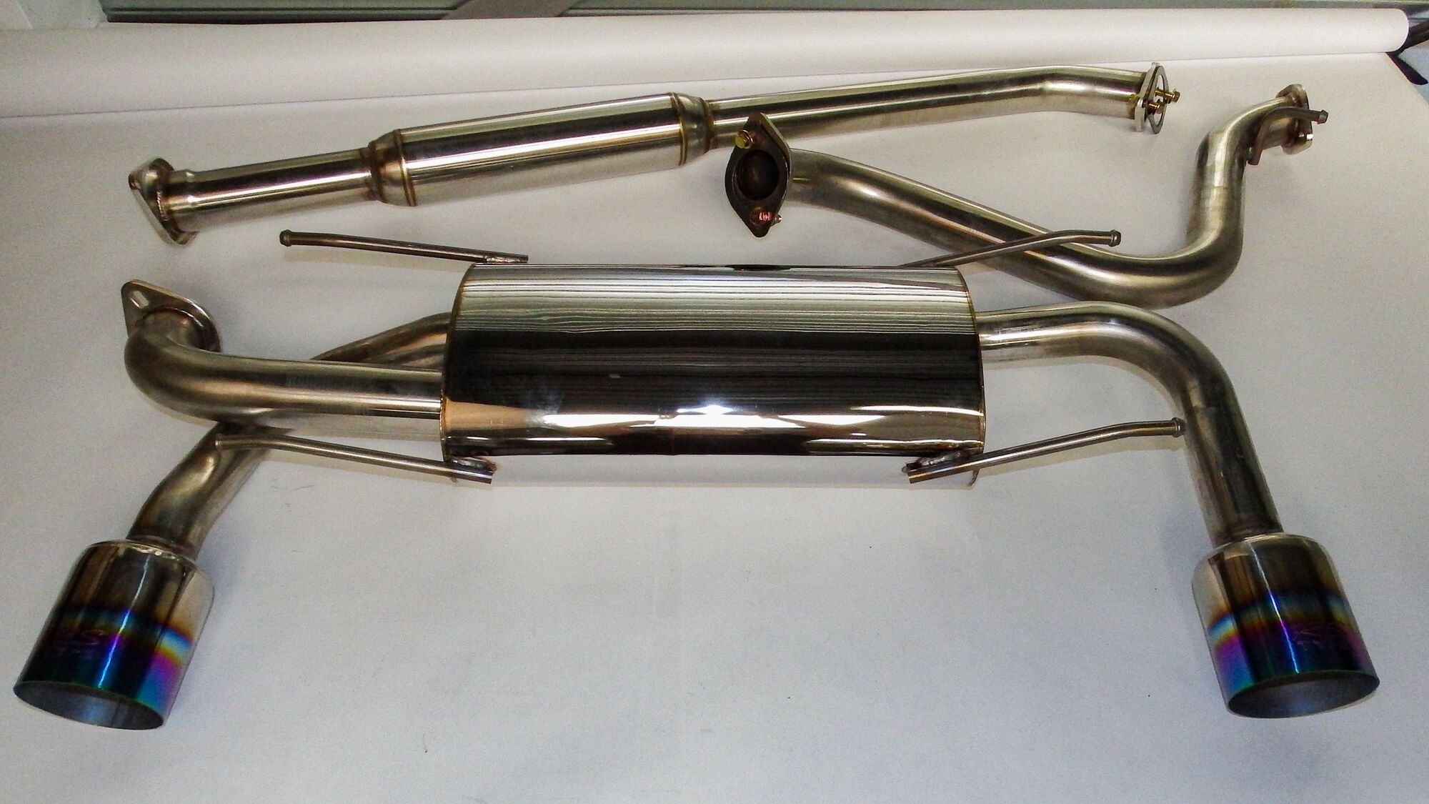 Image of SK-Import Cat-back Uitlaatsysteem Burnt Uitlaat Tips Roestvrij Staal Subaru,Toyota