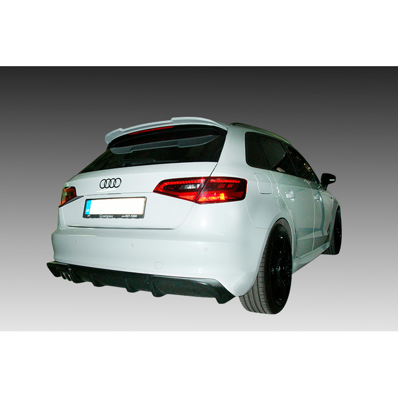 Image of Motordrome Achter Diffuser Zwart ABS Plastic Audi A3