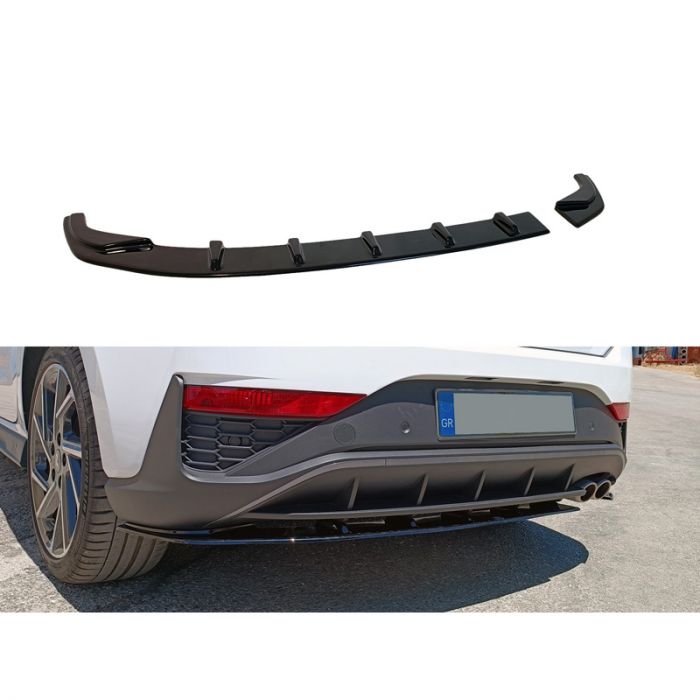 Image of Motordrome Achter Bumper Lip Zwart ABS Plastic Hyundai I30 Facelift