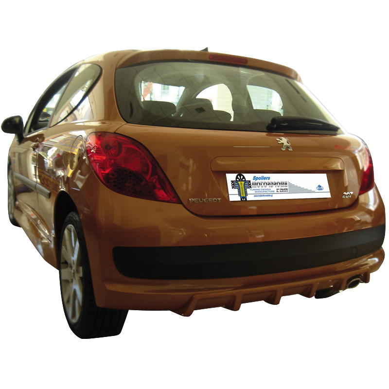 Image of Motordrome Achter Diffuser Ongeverfd ABS Plastic Peugeot 207