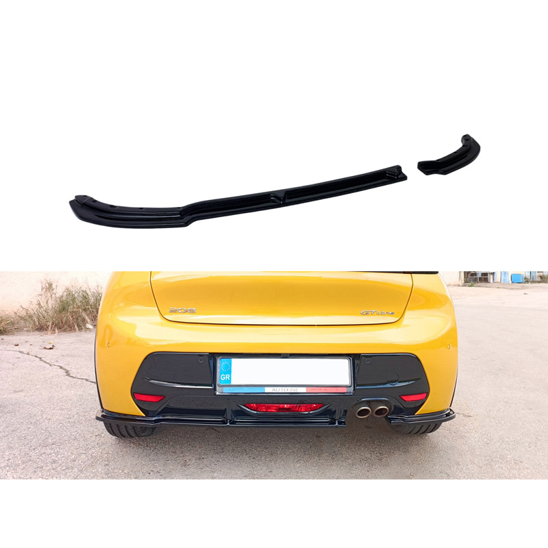 Image of Motordrome Achter Diffuser Zwart ABS Plastic Peugeot 208