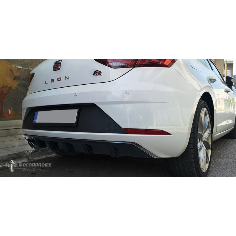 Image of Motordrome Achter Diffuser Zwart ABS Plastic Seat Leon Facelift