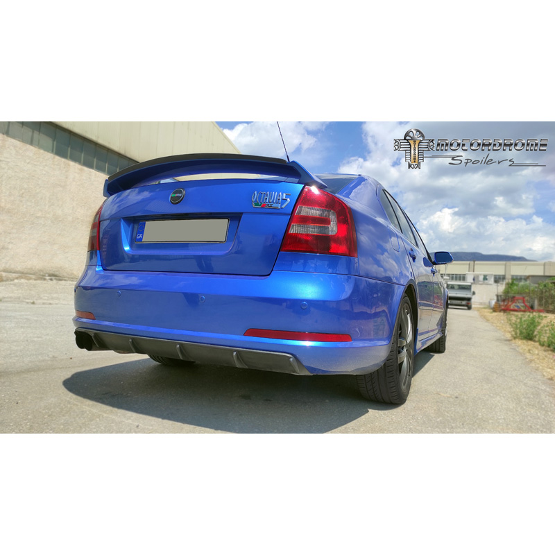 Image of Motordrome Achter Diffuser Zwart ABS Plastic Skoda Octavia