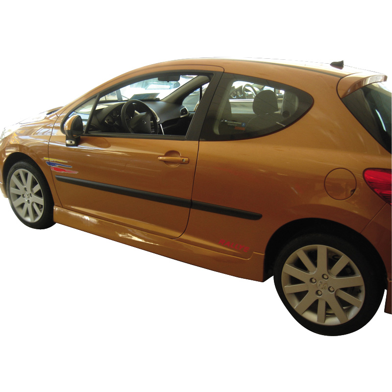 Image of Motordrome Side Skirts Type A Ongeverfd ABS Plastic Peugeot 207