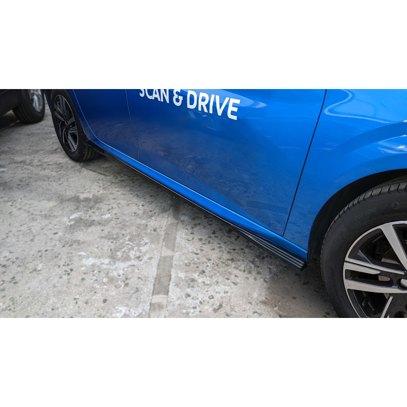 Image of Motordrome Side Skirts Zwart ABS Plastic Peugeot 208