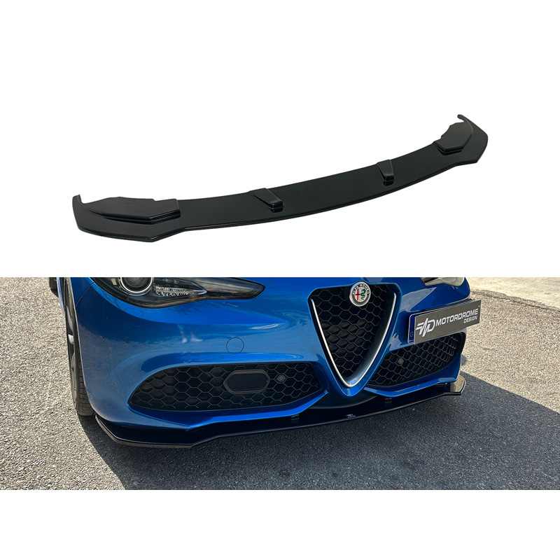 Image of Motordrome Voor Bumper Lip Zwart ABS Plastic Alfa Giulia