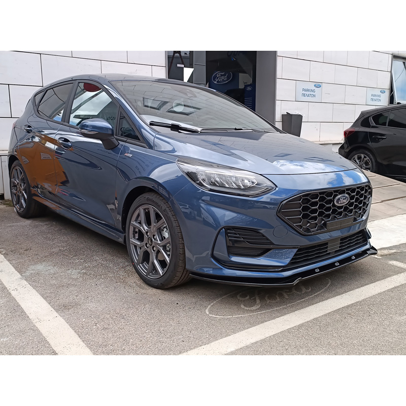 Image of Motordrome Voor Bumper Lip Zwart ABS Plastic Ford Fiesta Facelift