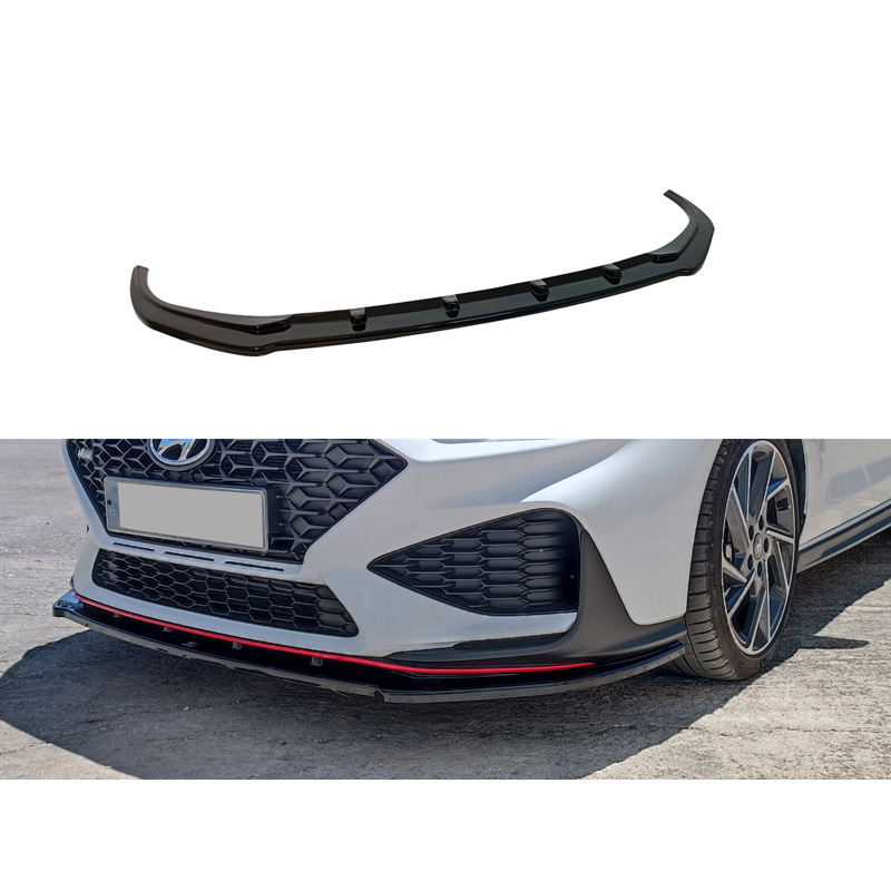Image of Motordrome Voor Bumper Lip Zwart ABS Plastic Hyundai I30 Facelift