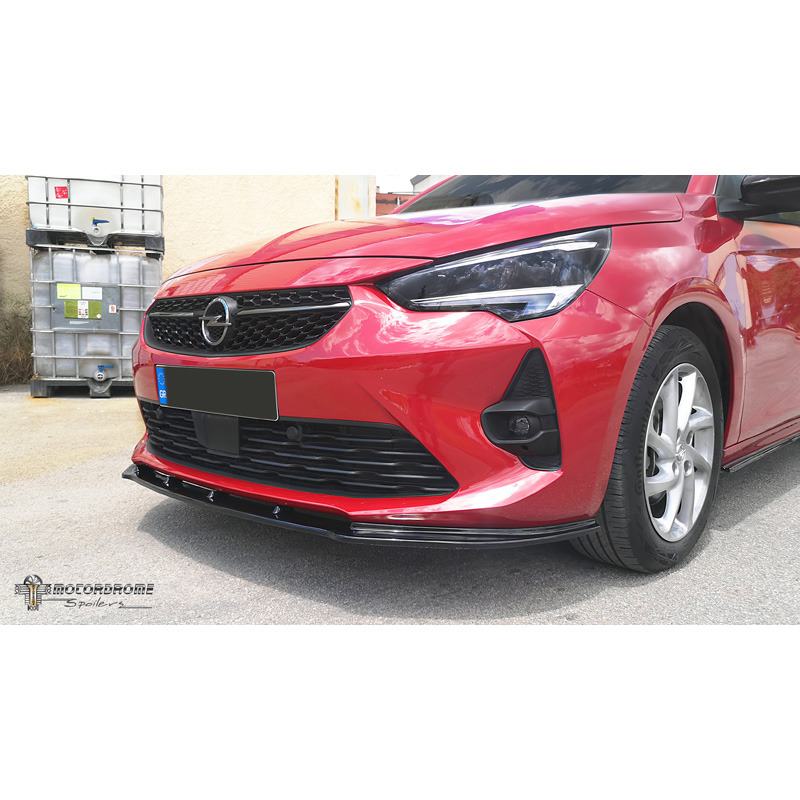 Image of Motordrome Voor Bumper Lip Zwart ABS Plastic Opel Corsa