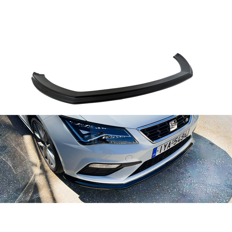 Image of Motordrome Voor Bumper Lip Zwart ABS Plastic Seat Leon Facelift