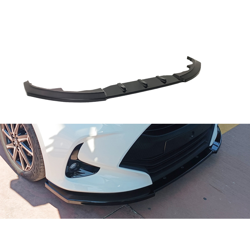 Image of Motordrome Voor Bumper Lip Zwart ABS Plastic Toyota Yaris