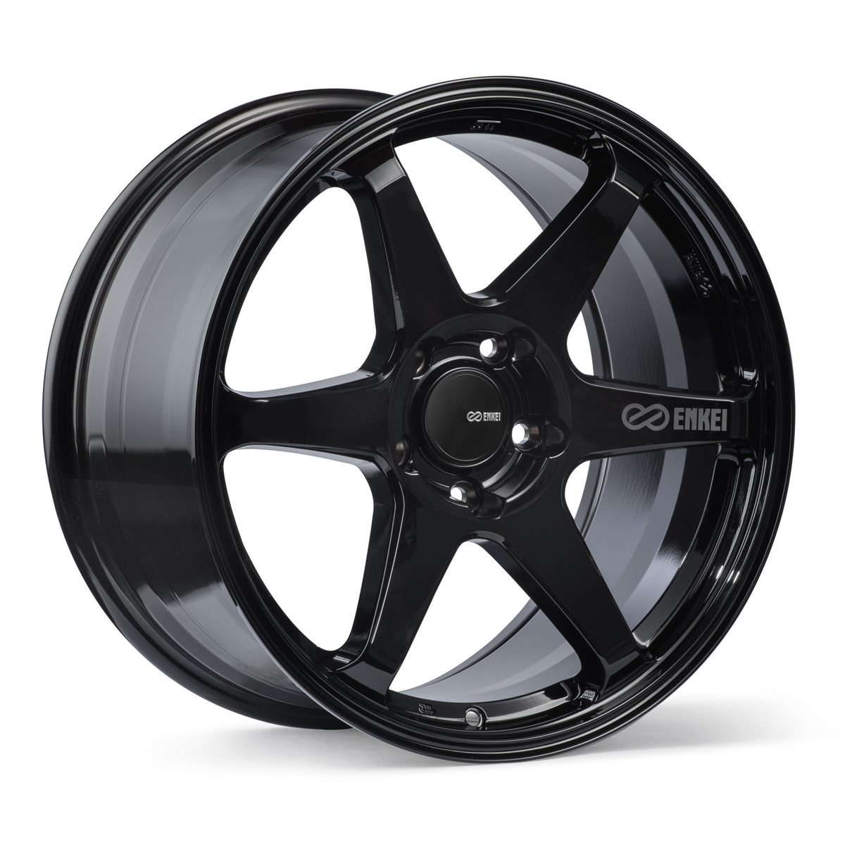 Enkei T6R Velgen 18 Inch 8.5J ET38 5x114.3 Gloss Black
