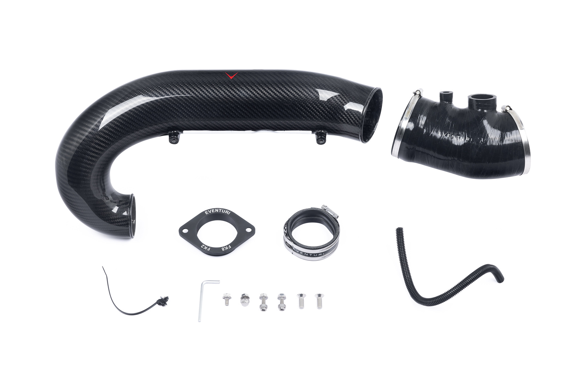Image of Eventuri Charge Pipe Kit V3 Oversized Carbon Honda Civic
