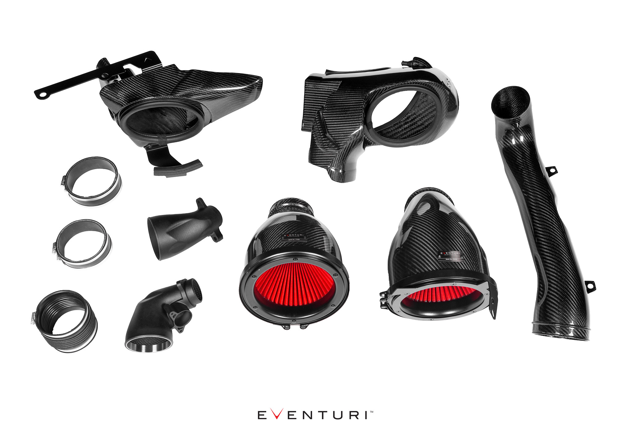 Image of Eventuri Lucht Inlaat Type D2 V2 Carbon BMW 3-serie,4-serie