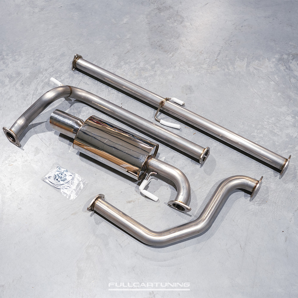 Image of SK-Import Cat-back Uitlaatsysteem TWEEDE KANS 57mm Roestvrij Staal Honda Civic