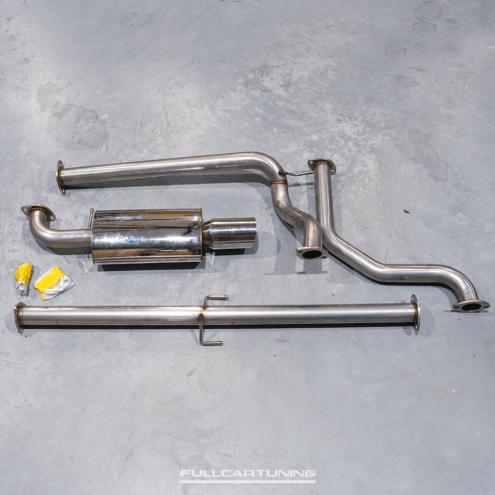 Image of SK-Import Cat-back Uitlaatsysteem TWEEDE KANS 57mm Roestvrij Staal Honda Civic