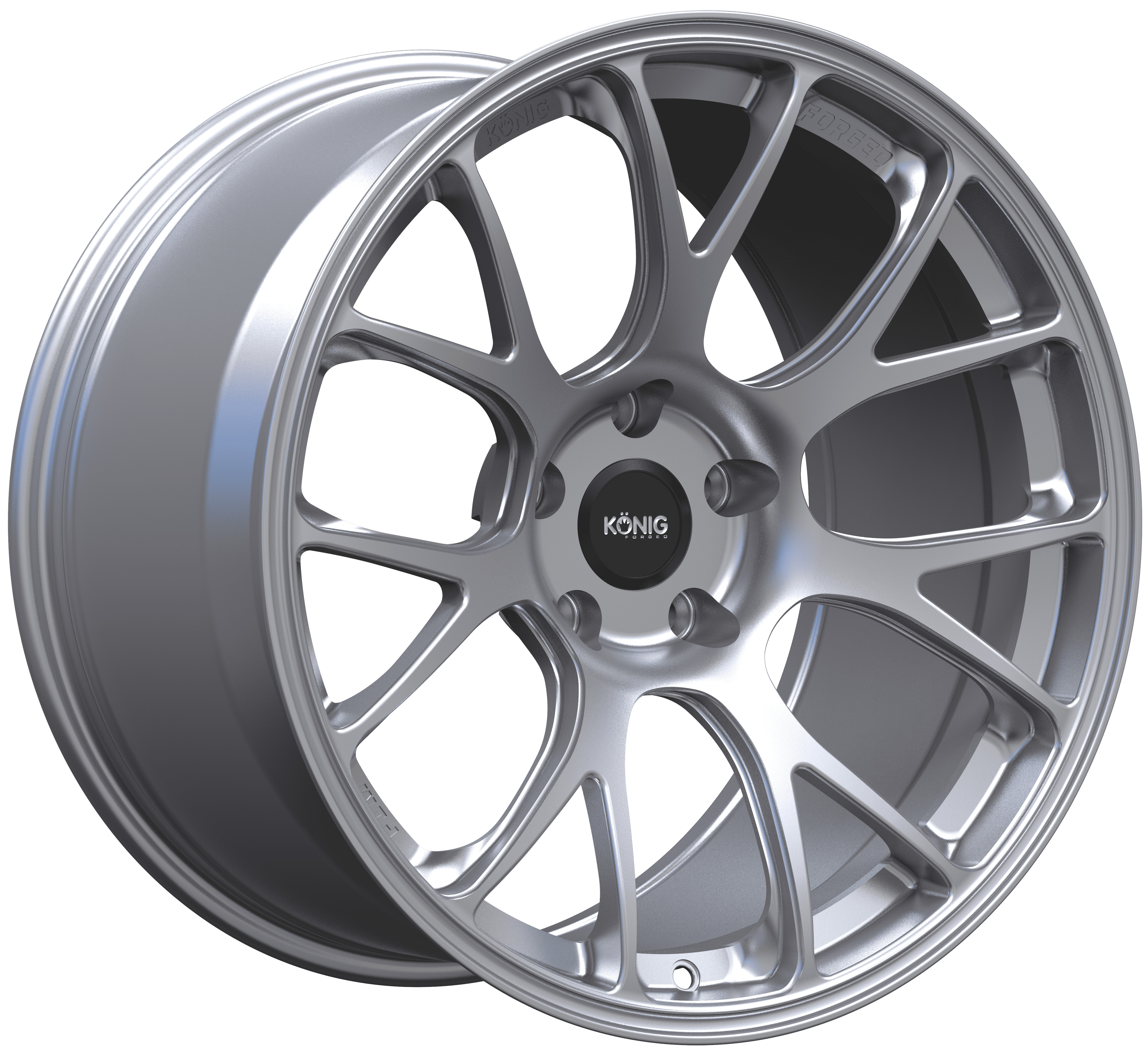 Image of König F1M Velgen 18 Inch 10.5J ET25 5x120 Forged Flat Silver