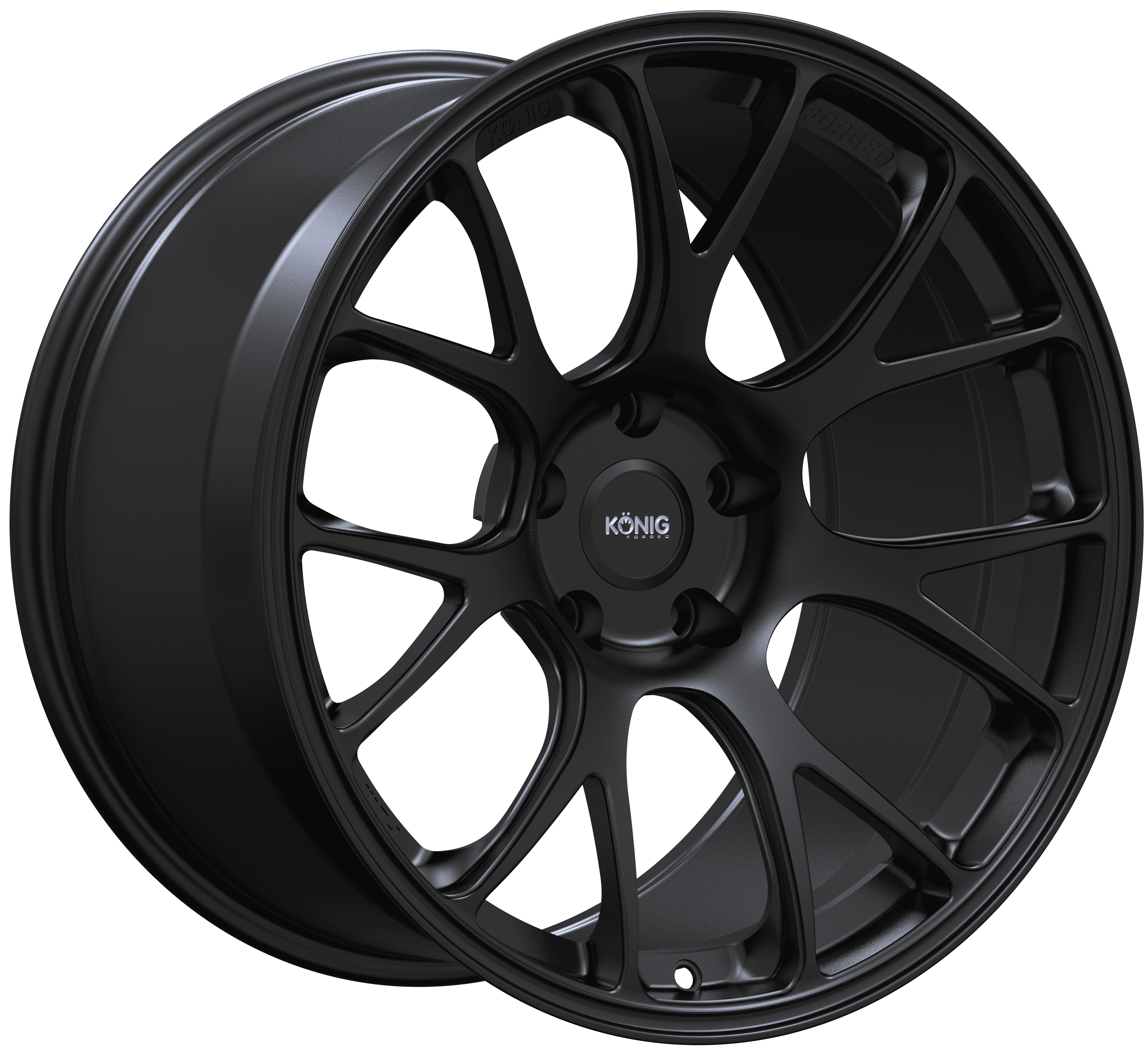 Image of König F1M Velgen 19 Inch 9J ET50 5x130 Forged Satin Black