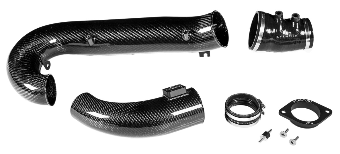 Image of Eventuri Charge Pipe Kit V2 met MAF Carbon Honda Civic