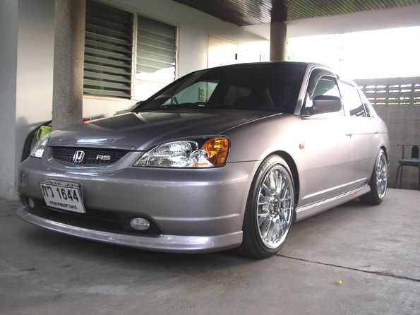 Image of PU Design Voor Bumper Lip RS Style Ongeverfd ABS Plastic Honda Civic