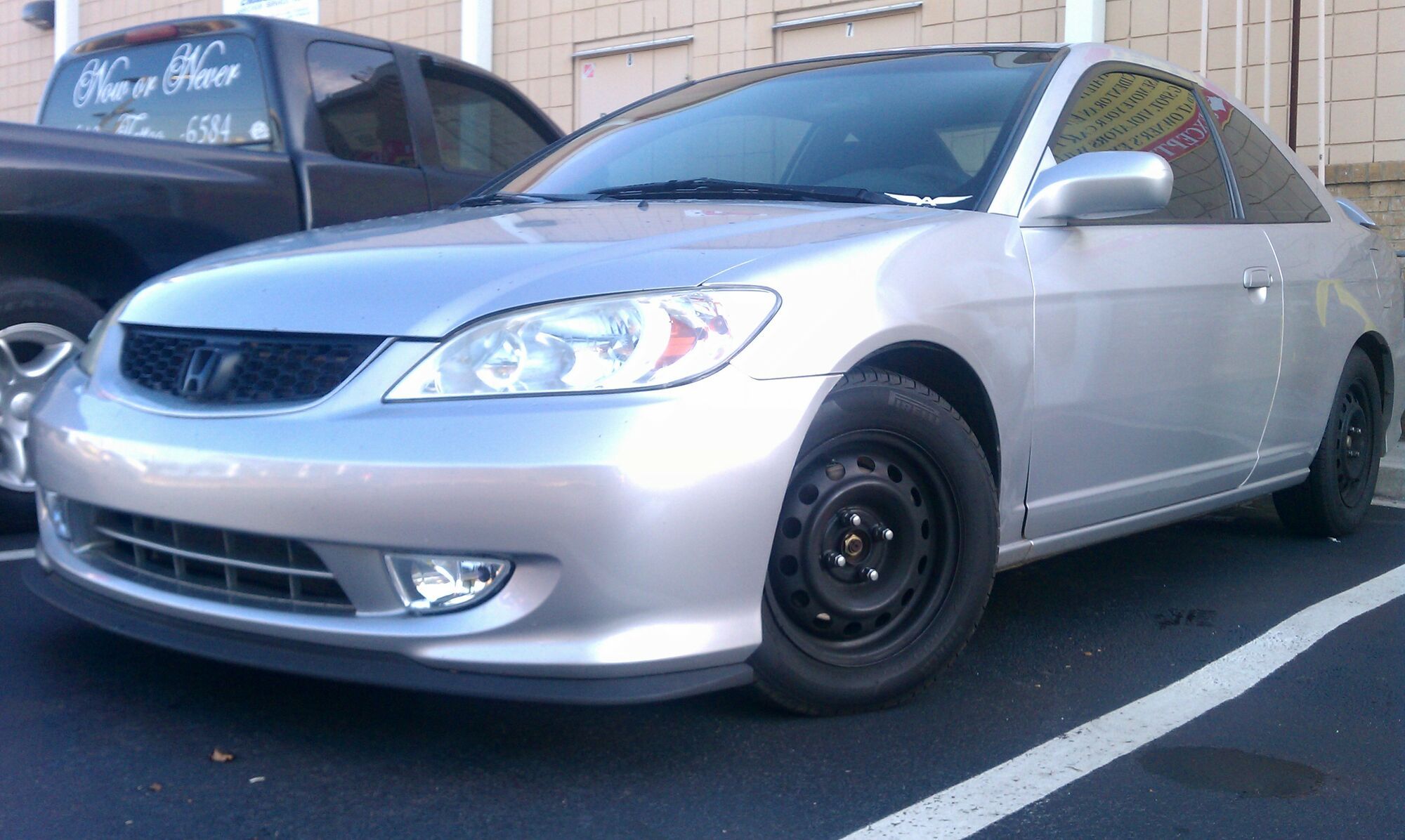 Image of PU Design Voor Bumper Lip A Style Ongeverfd Polyurethane Honda Civic Facelift