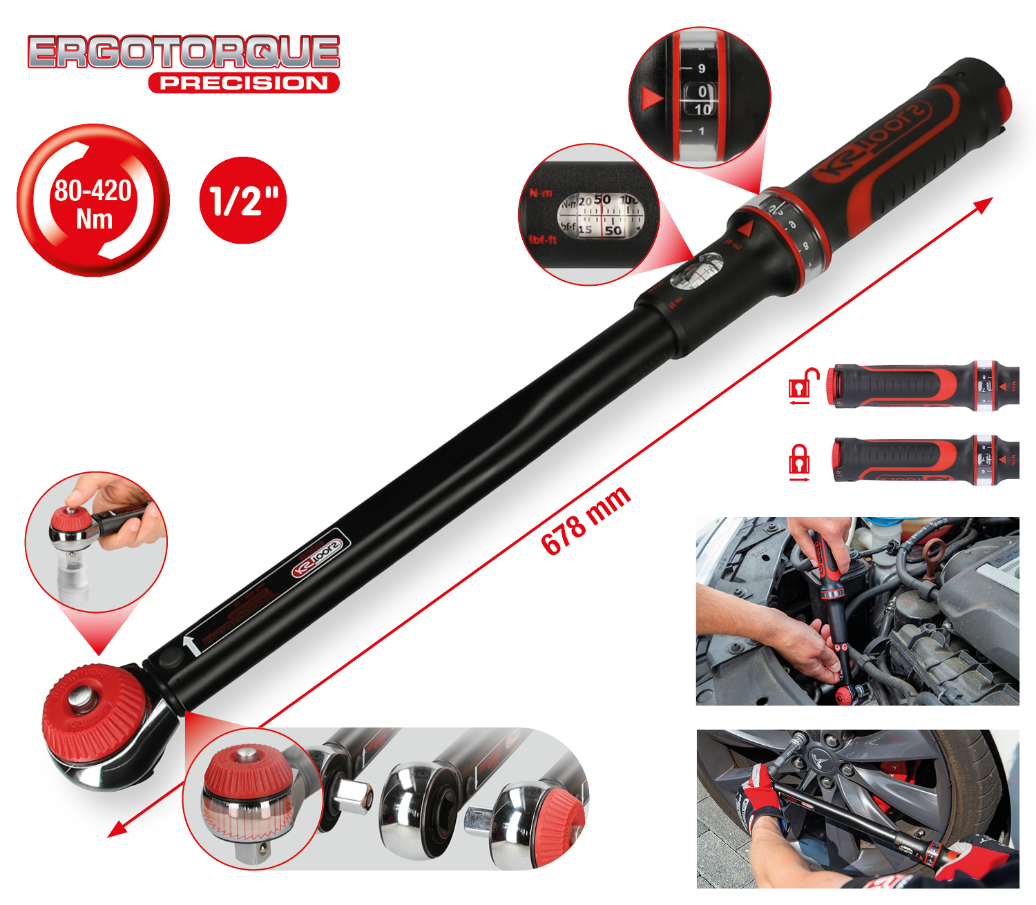 Image of KS tools Momentsleutel 80-420Nm Zwart