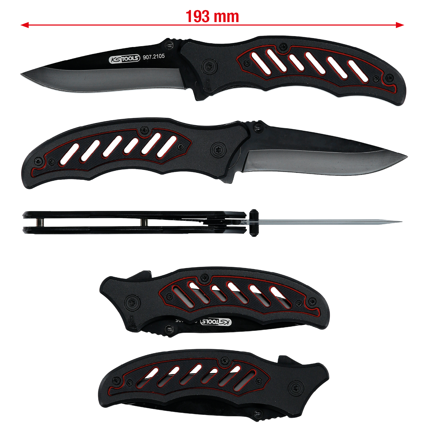 Image of KS tools Klapmes met vergrendeling 25mm Zwart