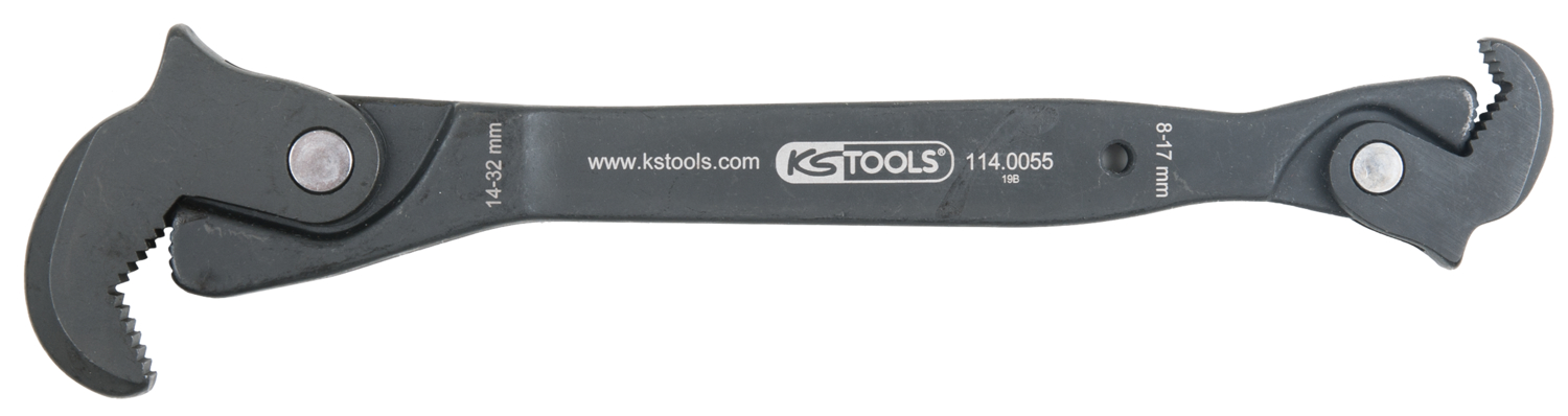 Image of KS tools Eenhand-multifunctionele sleutel 8-17mm /14-32mm Zwart Chroom Vanadium