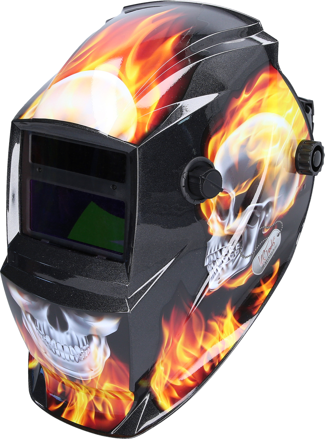 Image of KS tools Automatisch Lasmasker Flame Design Zwart