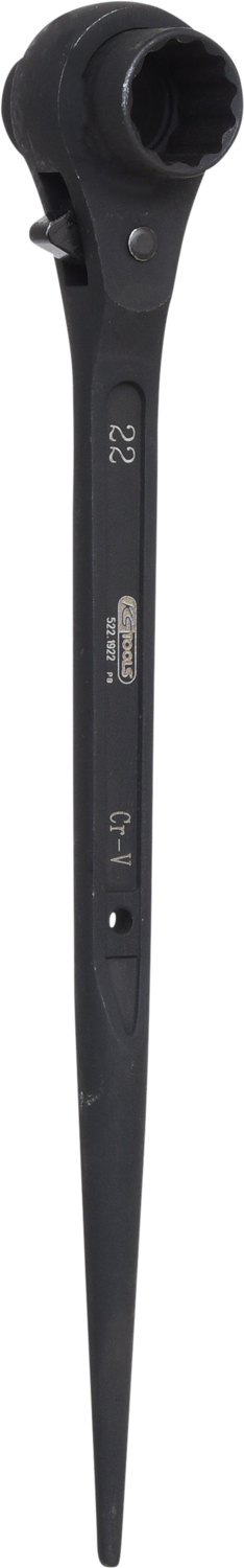 Image of KS tools Werfpuntratel 19x22mm Zwart Chroom Vanadium