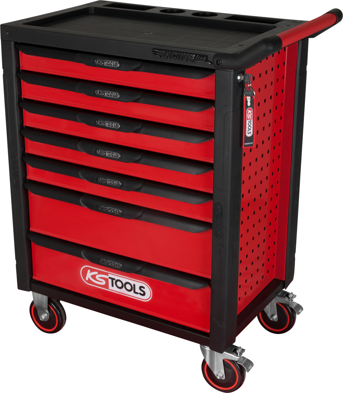 Image of KS tools Gereedschapswagen 7 Laden Rood Staal