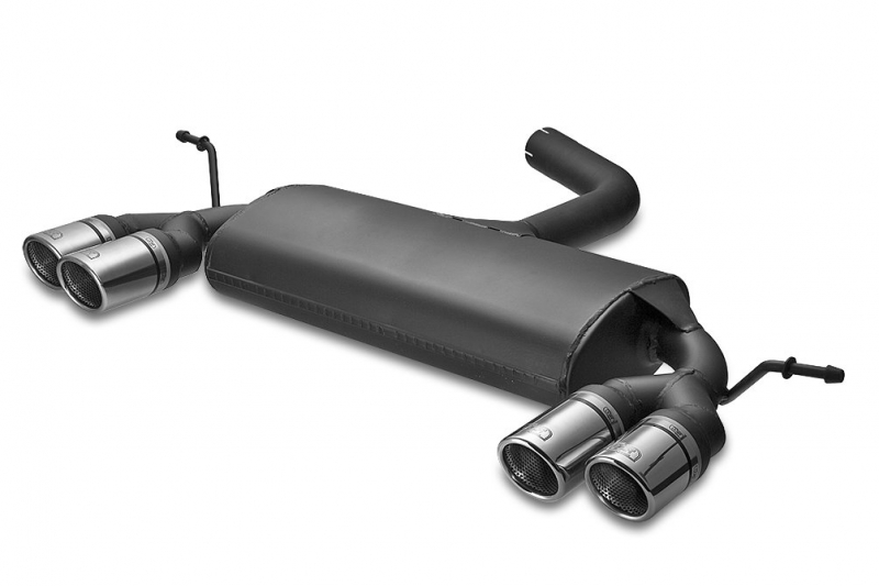Image of Ulter Sport Uitlaat Demper Dual Tip Zwart Staal Volkswagen Golf