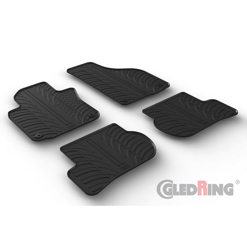 Image of Gledring Automatten Zwart Rubber Volkswagen Golf,Jetta,Scirocco