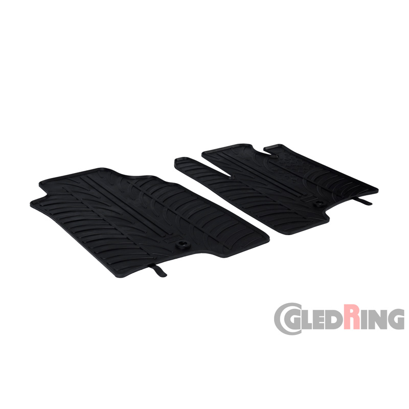 Gledring Automatten Zwart Rubber Fiat Panda